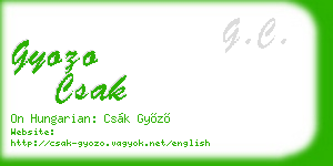gyozo csak business card