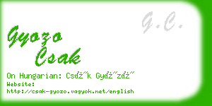 gyozo csak business card